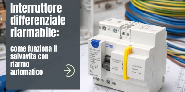 Interruttore differenziale riarmabile: come funziona il salvavita con riarmo automatico