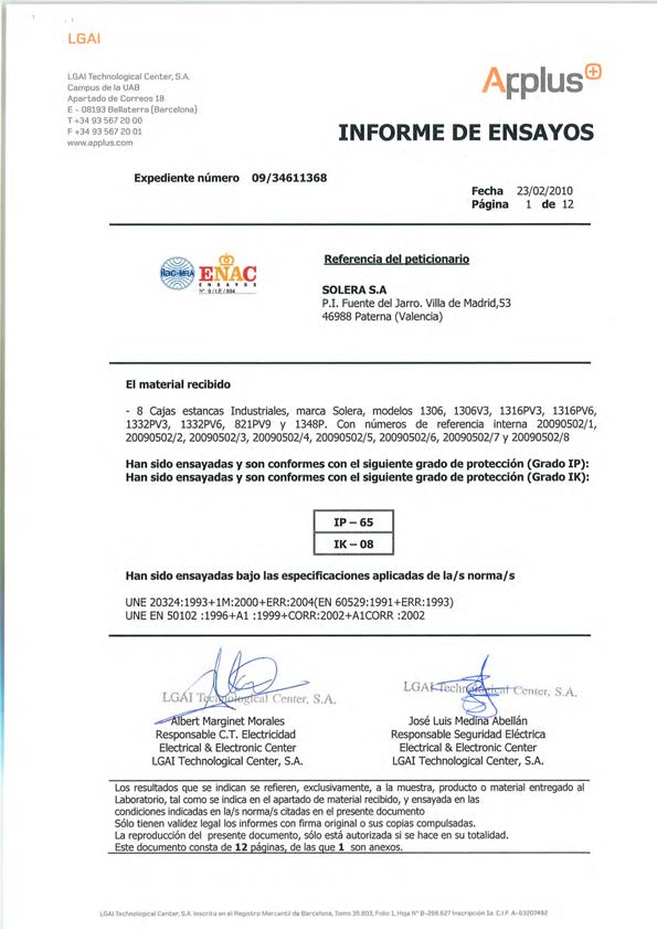 Certificado de producto APPlus Indubox